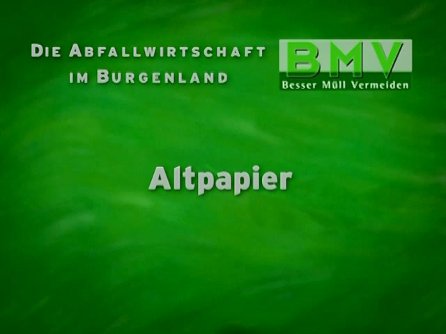BMV-Infofilm: Altpapier